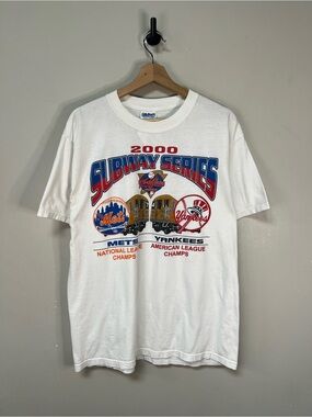 Y2K New York Subway Series Baseball Shirt